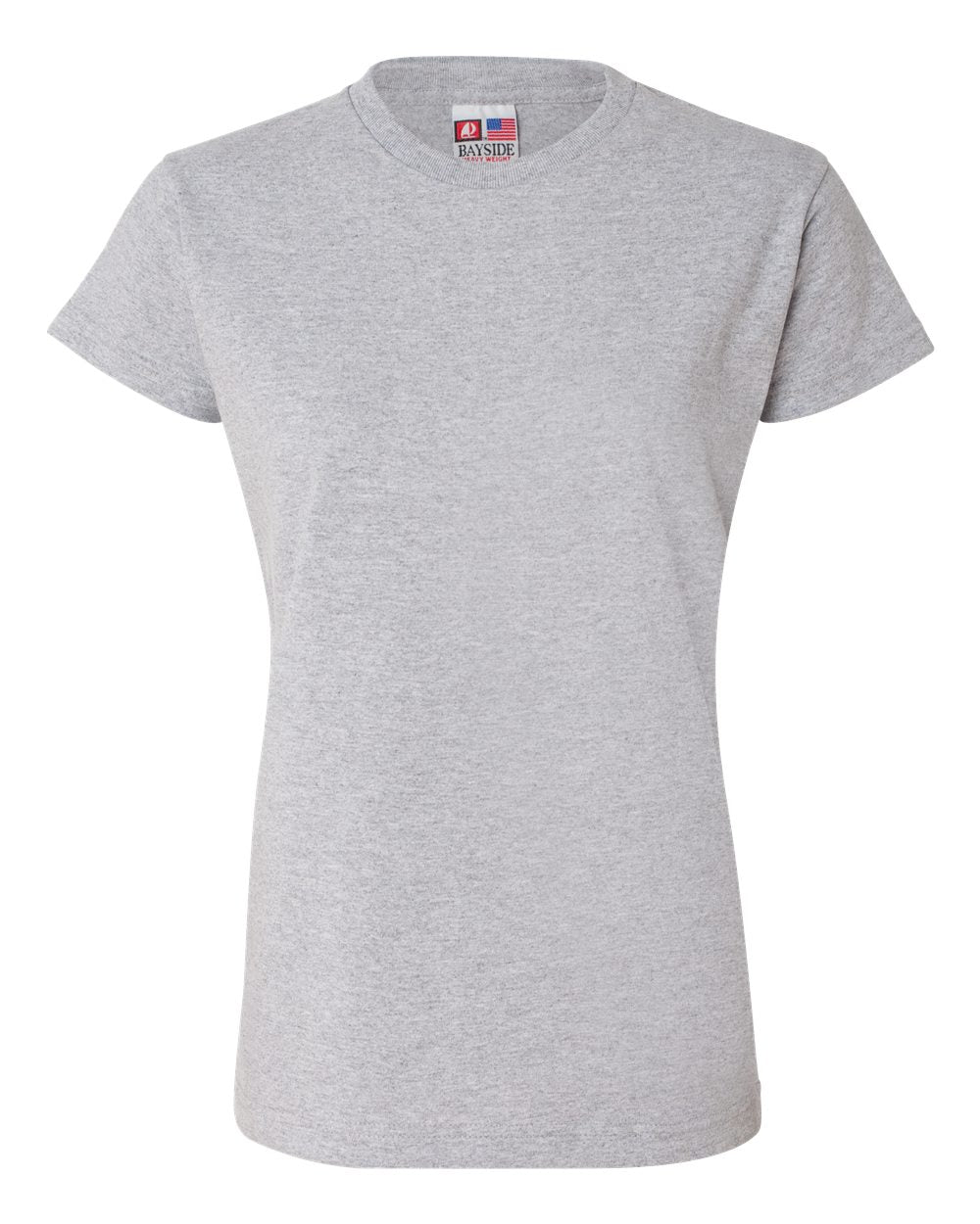 Front View of Dark Ash Women&#39;s USA-Made T-Shirt - 3325