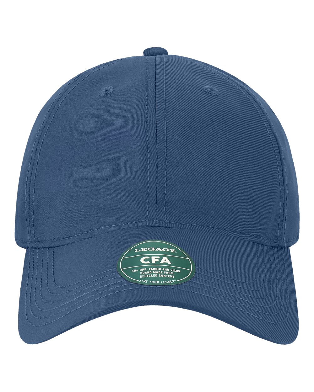 Front View of Dark Blue Cool Fit Adjustable Cap - CFA