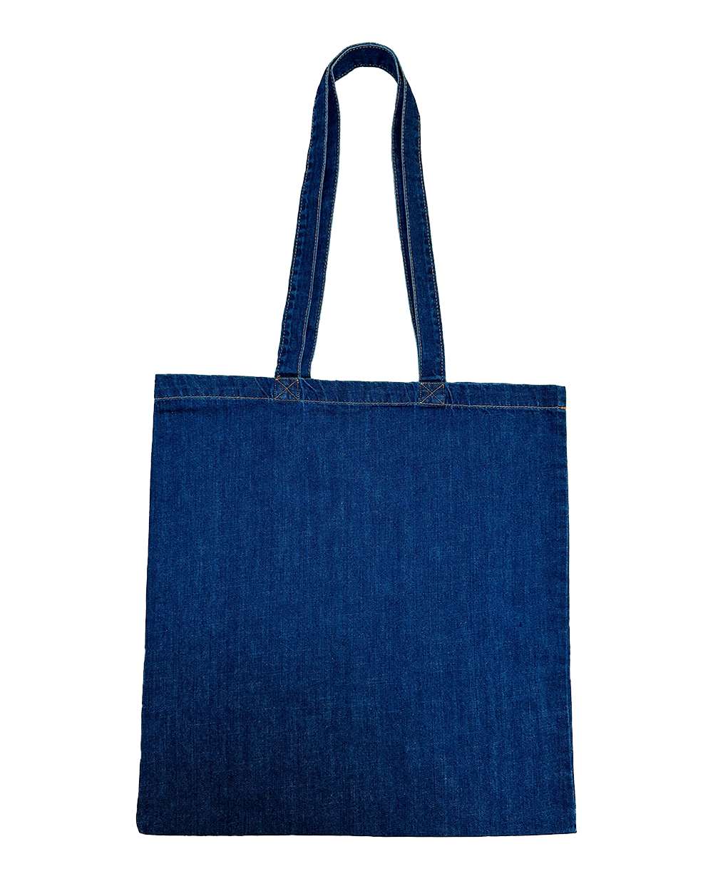 Front View of Dark Blue Denim Denim Tote - 7760A