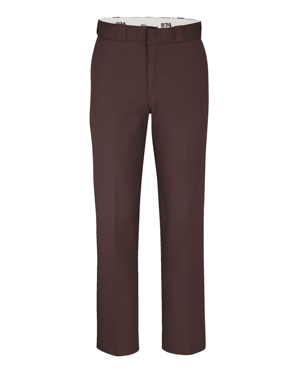 Front View of Dark Brown - 30I Industrial 874® Work Pants - Extended Sizes - P874EXT