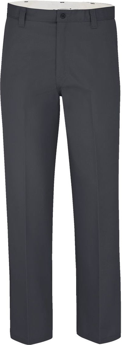 Front View of Dark Charcoal - 39 Unhemmed Industrial Flat Front Pants - LP92