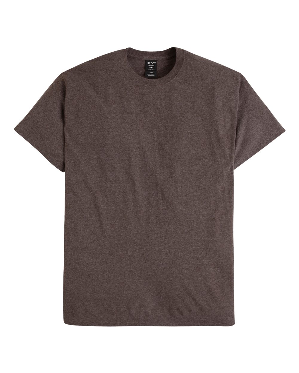 Front View of Dark Chocolate Heather Perfect-T Triblend T-Shirt - 42TB