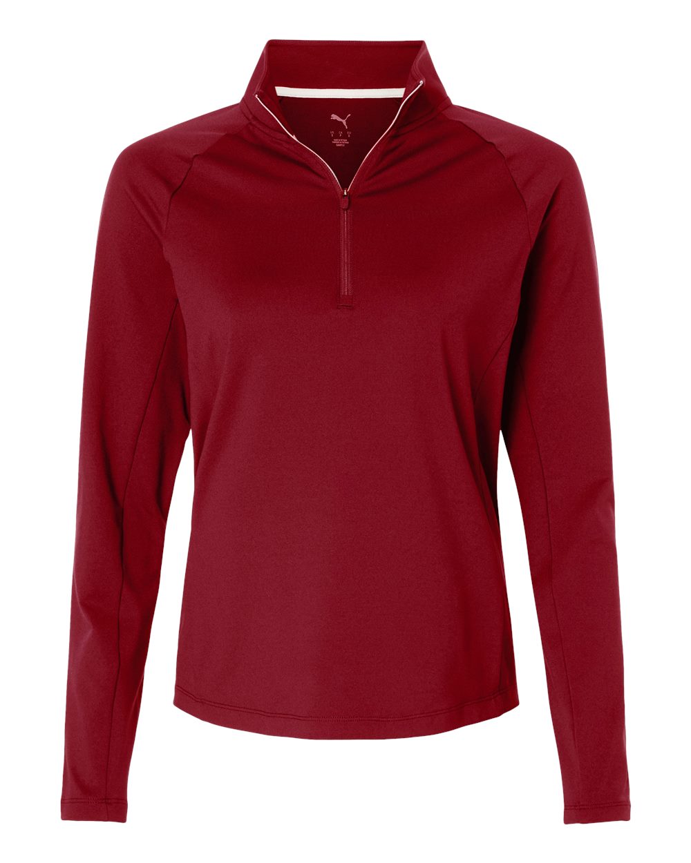 Front View of Dark Crimson Women's Pure 2.0 Quarter-Zip - 629449 plain
