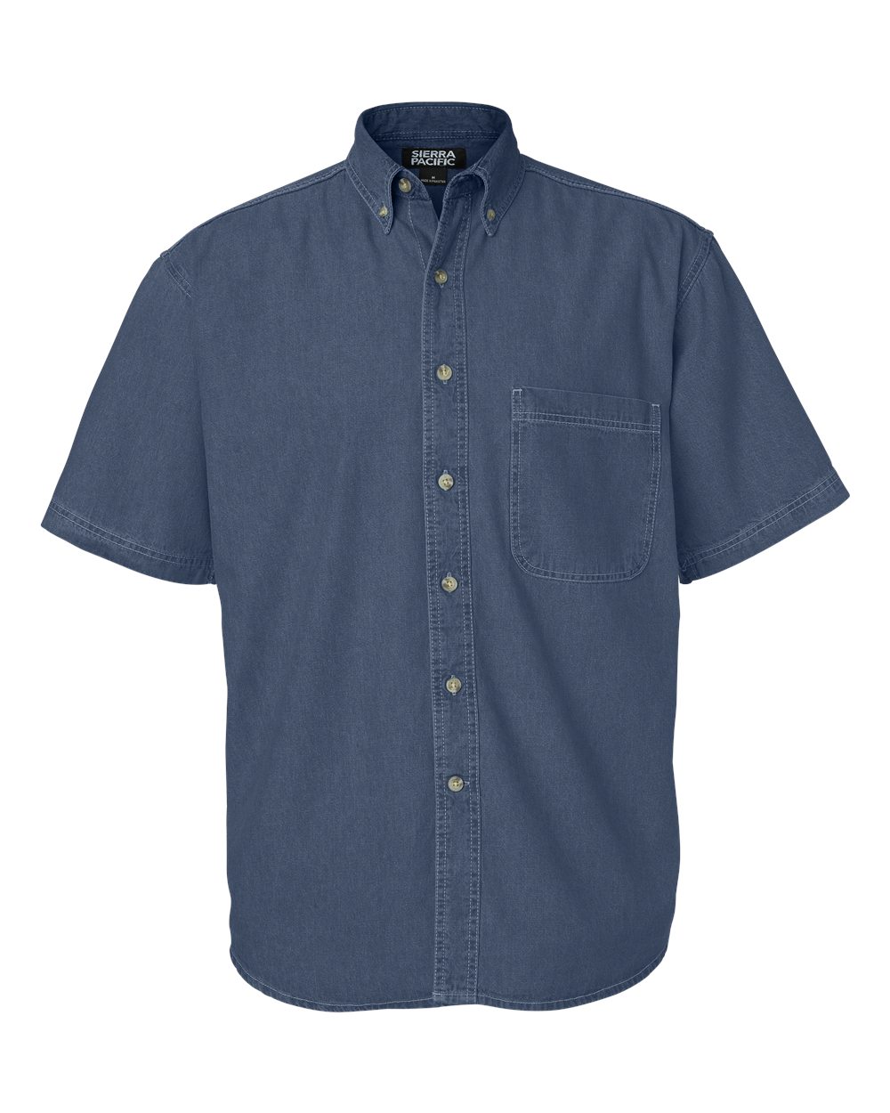 Dark Denim Denim Short Sleeve Shirt - 0211