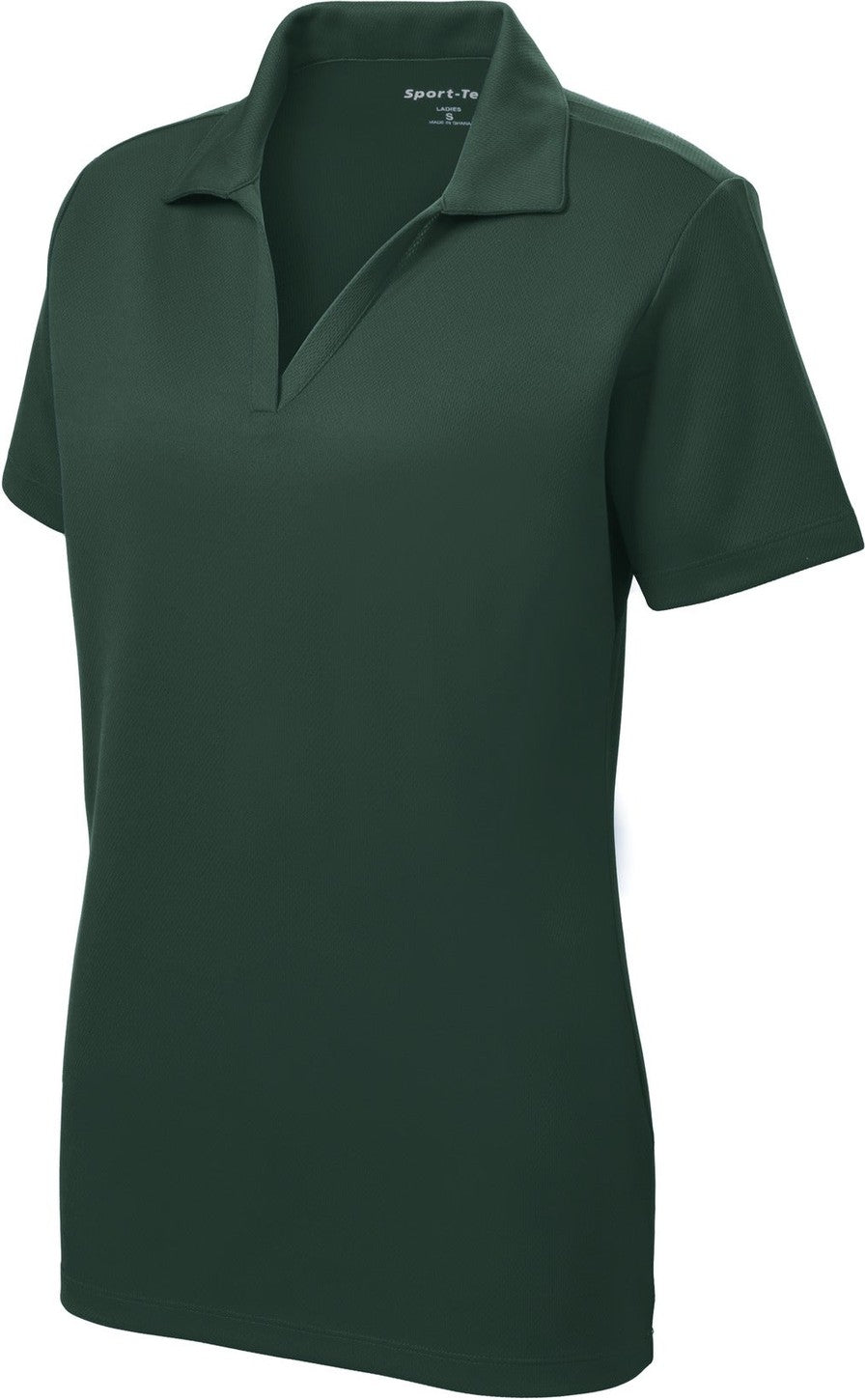 Front View of Dark Forest Gn Sport-Tek Women's PosiCharge RacerMesh Polo. LST640