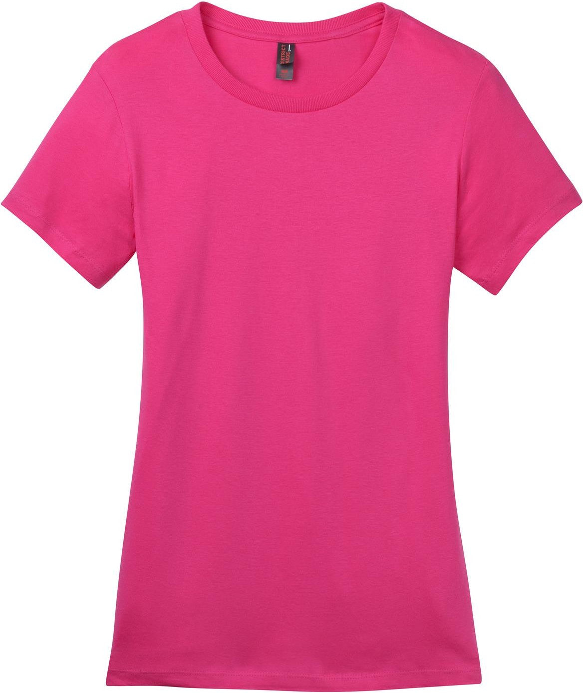 Front View of Dark Fuchsia District Women's Perfect Weight Tee. DM104L