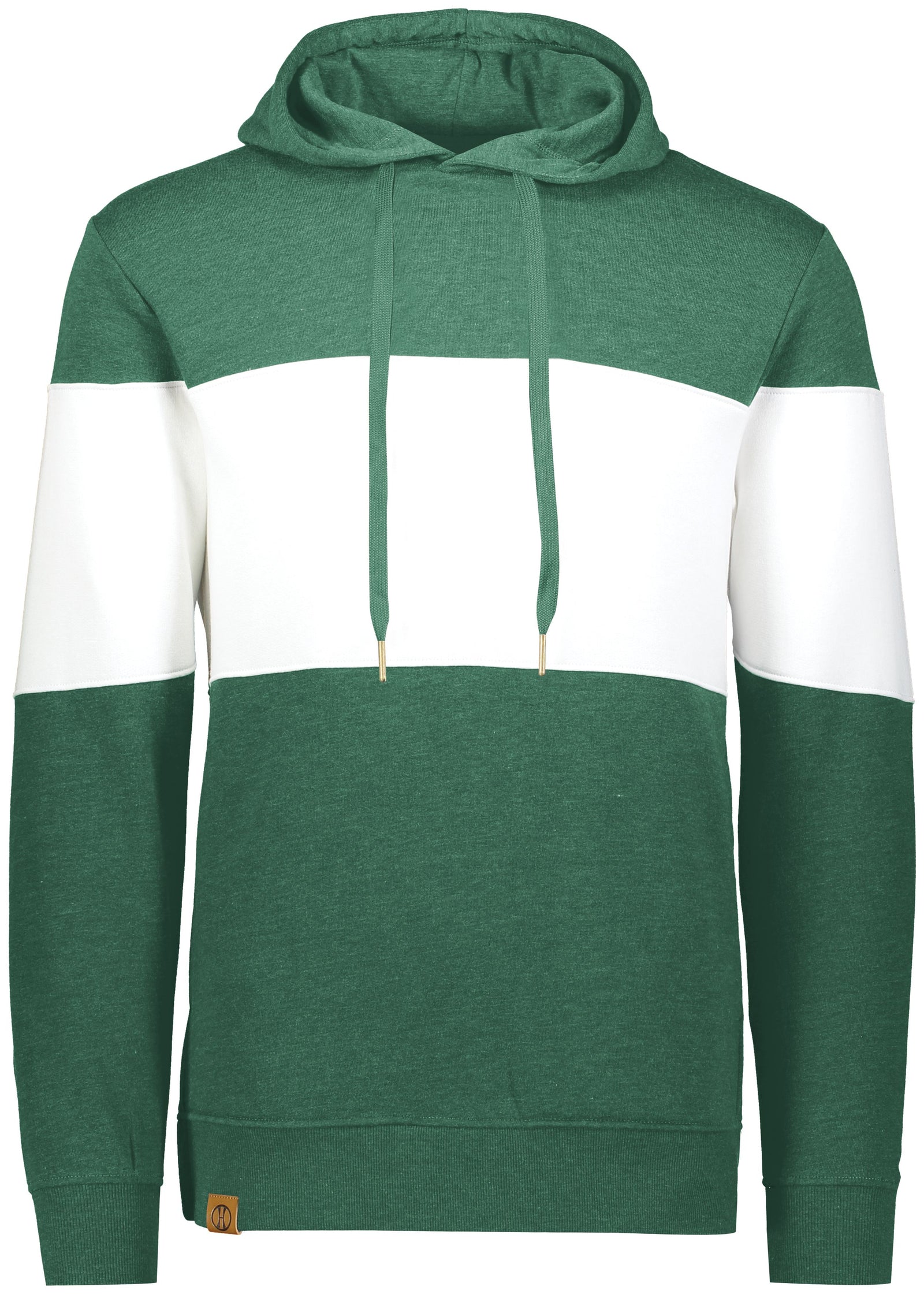DARK GREEN HEATHER/WHITE ALL-AMERICAN HOODIE
