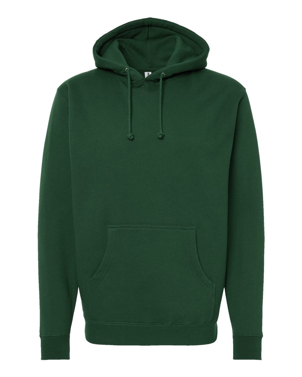 Front View of Dark Green Heavyweight Hooded Sweatshirt - IND4000