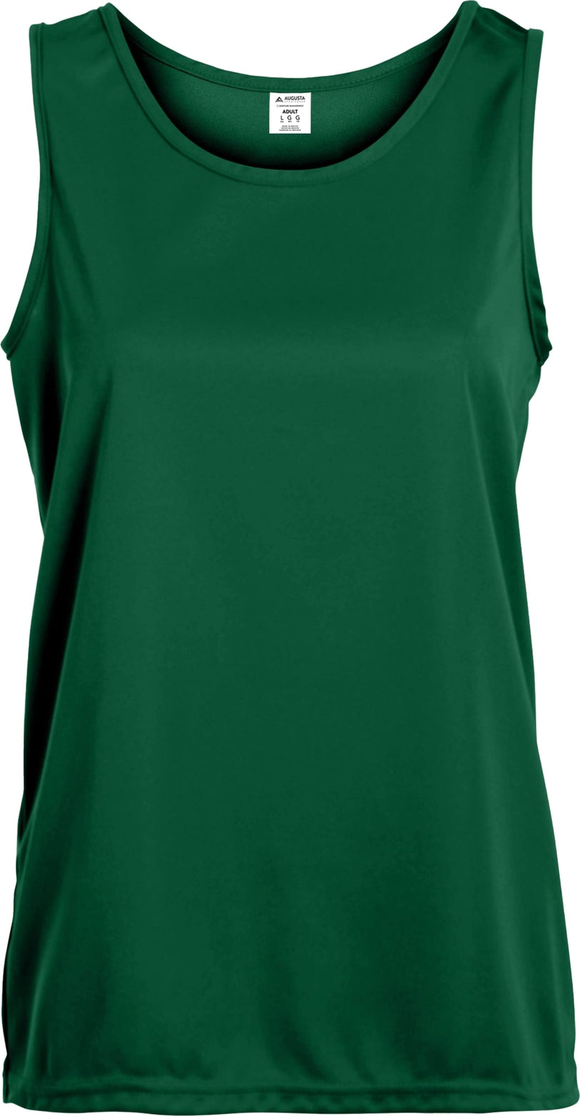 Front View of DARK GREEN LADIES TRAINING TANK