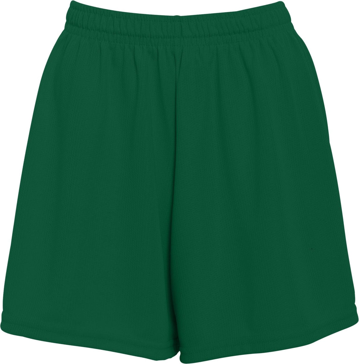 Front View of DARK GREEN LADIES WICKING MESH SHORT