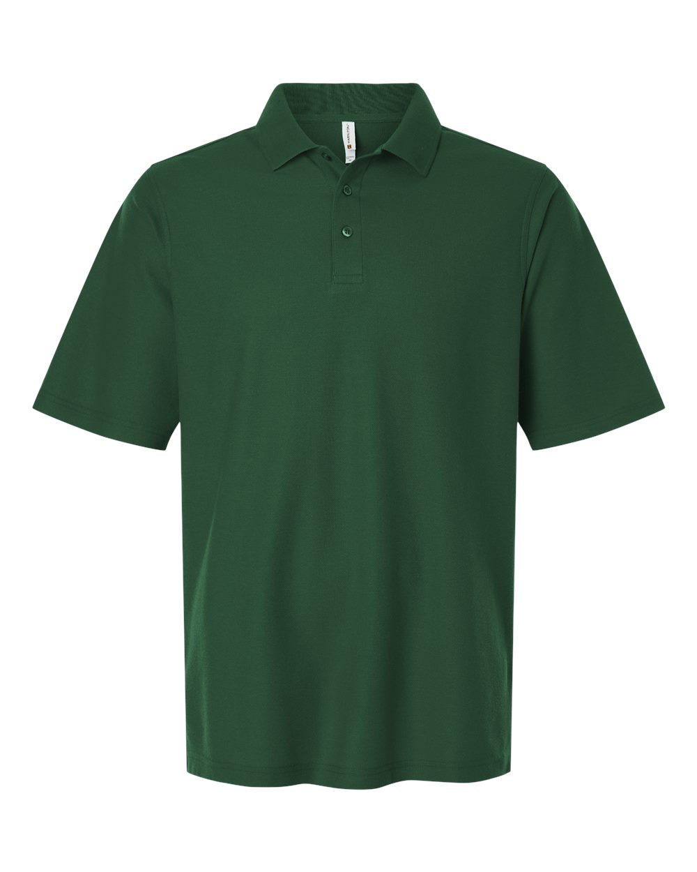 Front View of Dark Green Men's Maverick CVC Pique Polo - M105