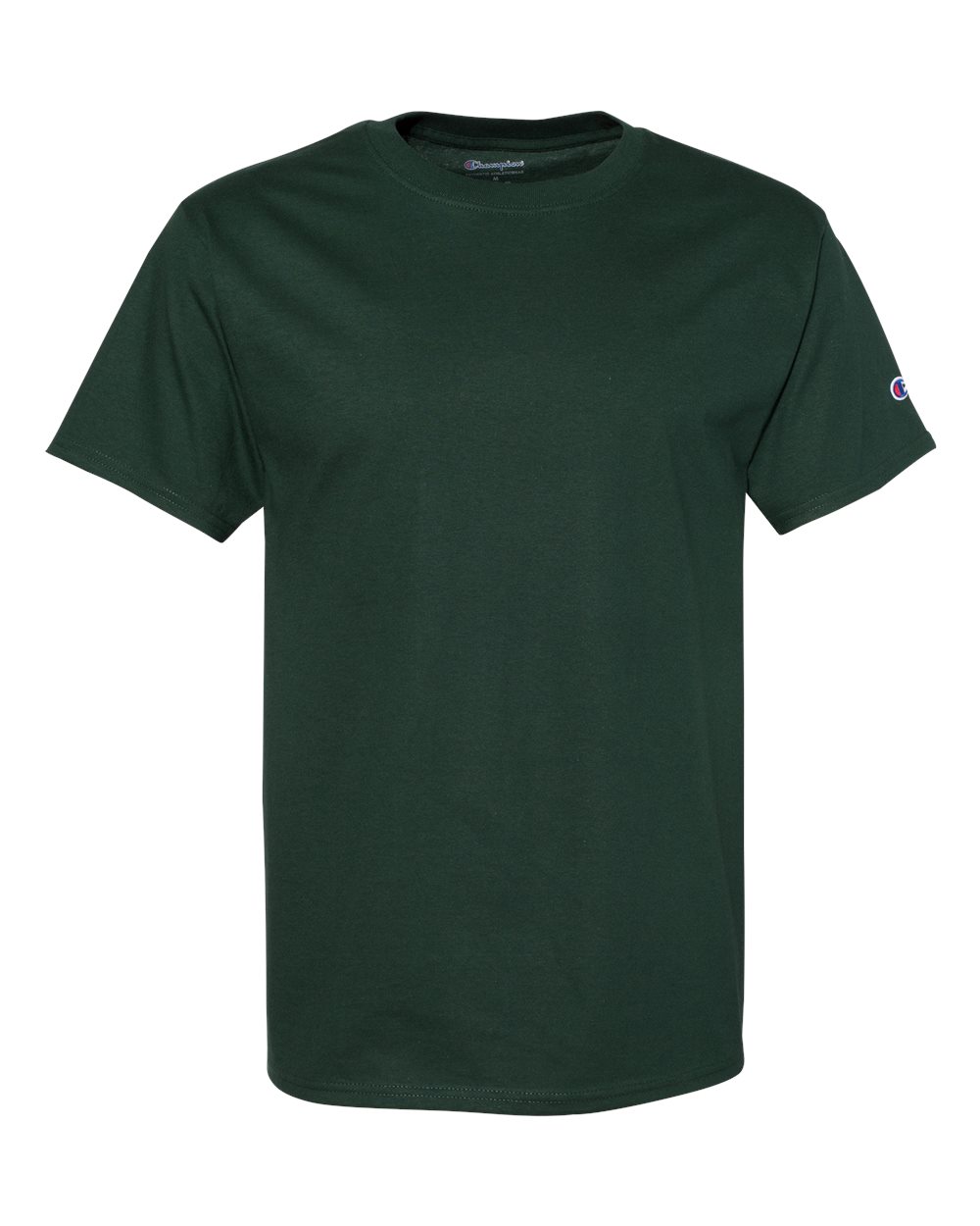 Front View of Dark Green T-Shirt - T425