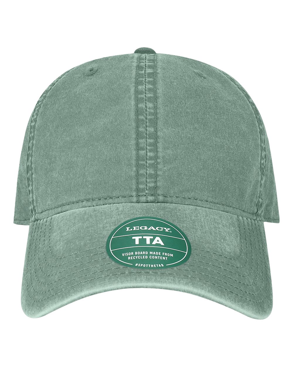 Front View of Dark Green Terra Twill Cap - TTA