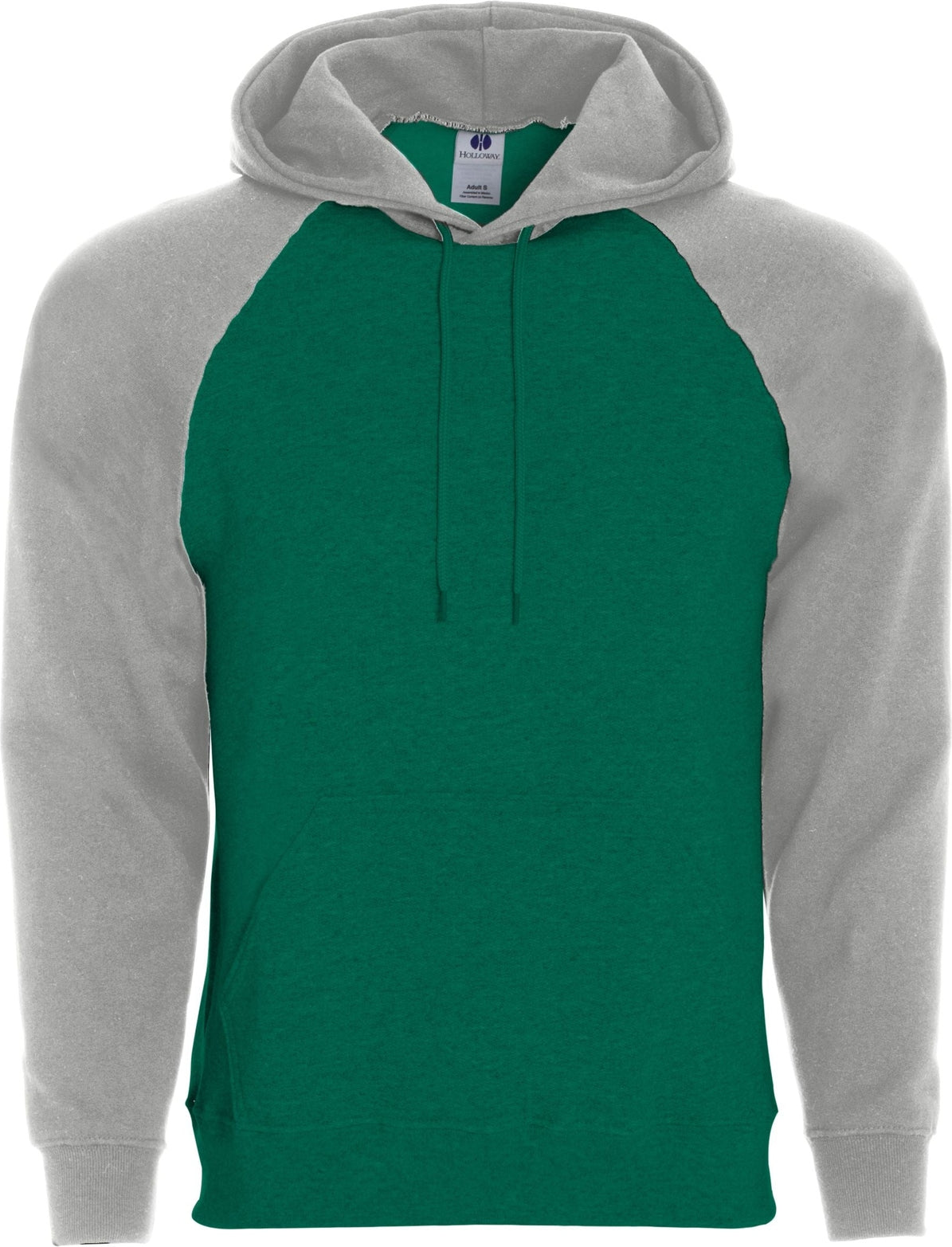 DARK GREEN/ATHLETIC HEATHER BANNER HOODIE