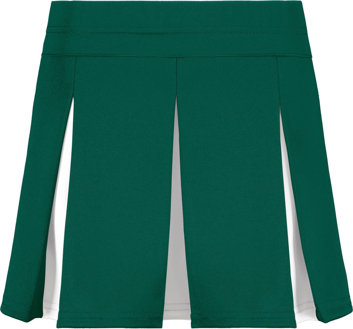 Front View of DARK GREEN/WHITE GIRLS LIBERTY SKIRT
