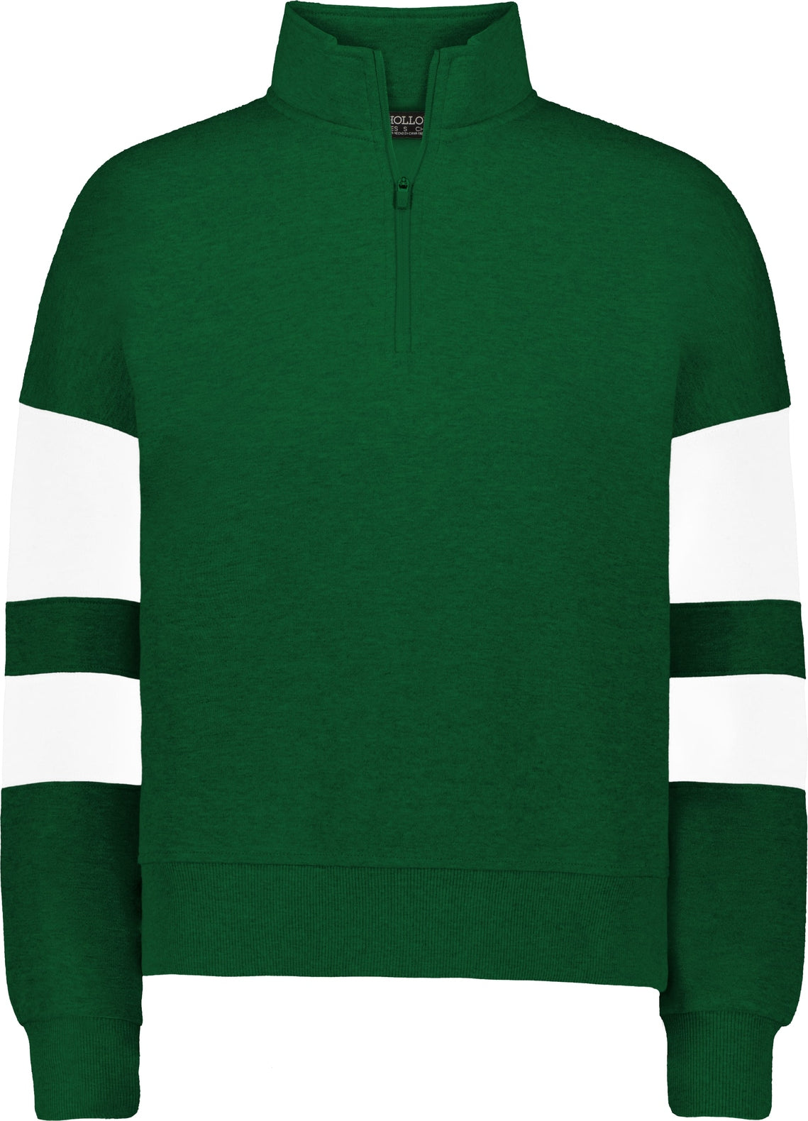 Front View of DARK GREEN/WHITE JACKSON WAY LDS PULLOVER