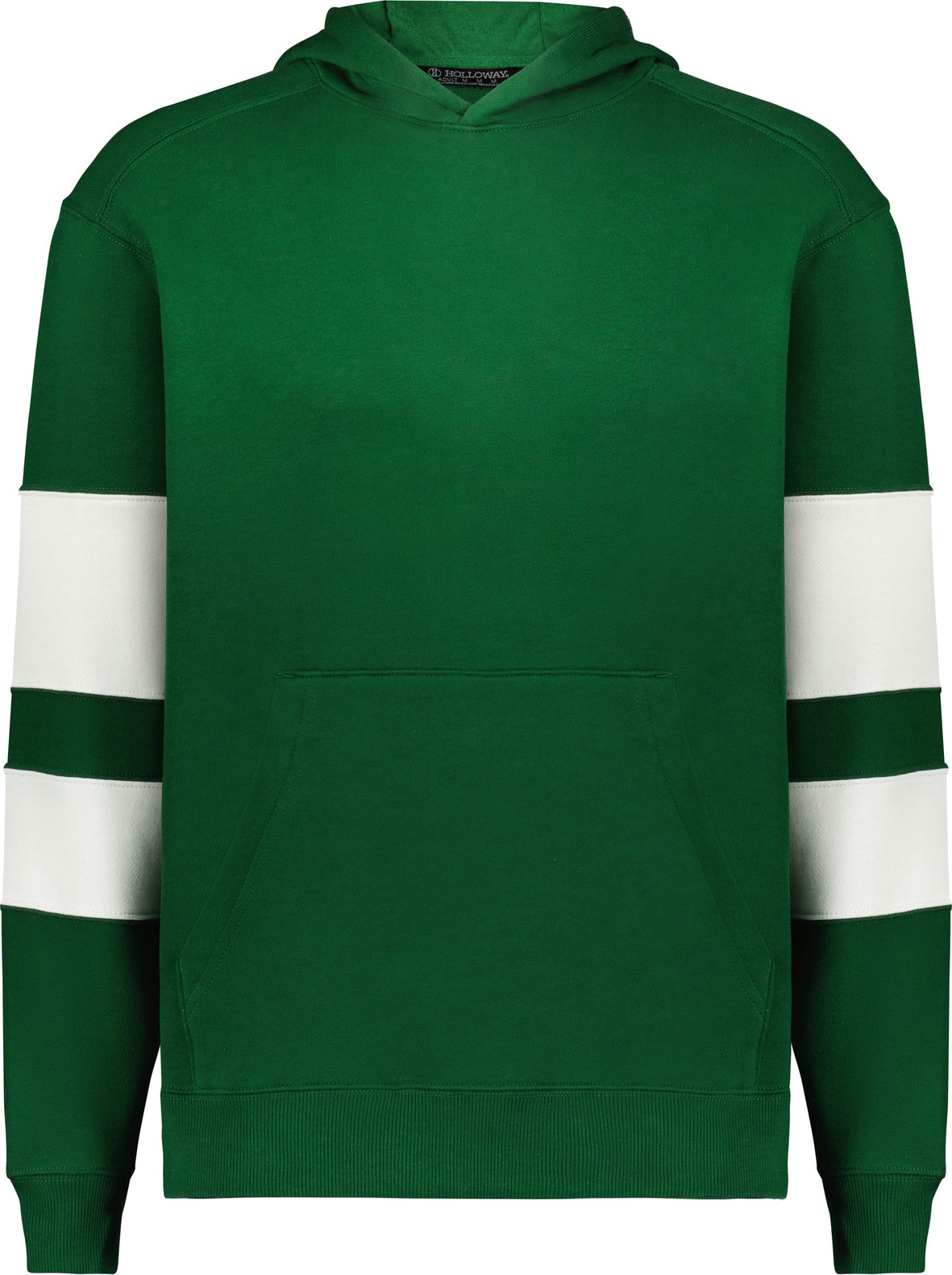 Front View of DARK GREEN/WHITE YTH JACKSON WAY HOODIE