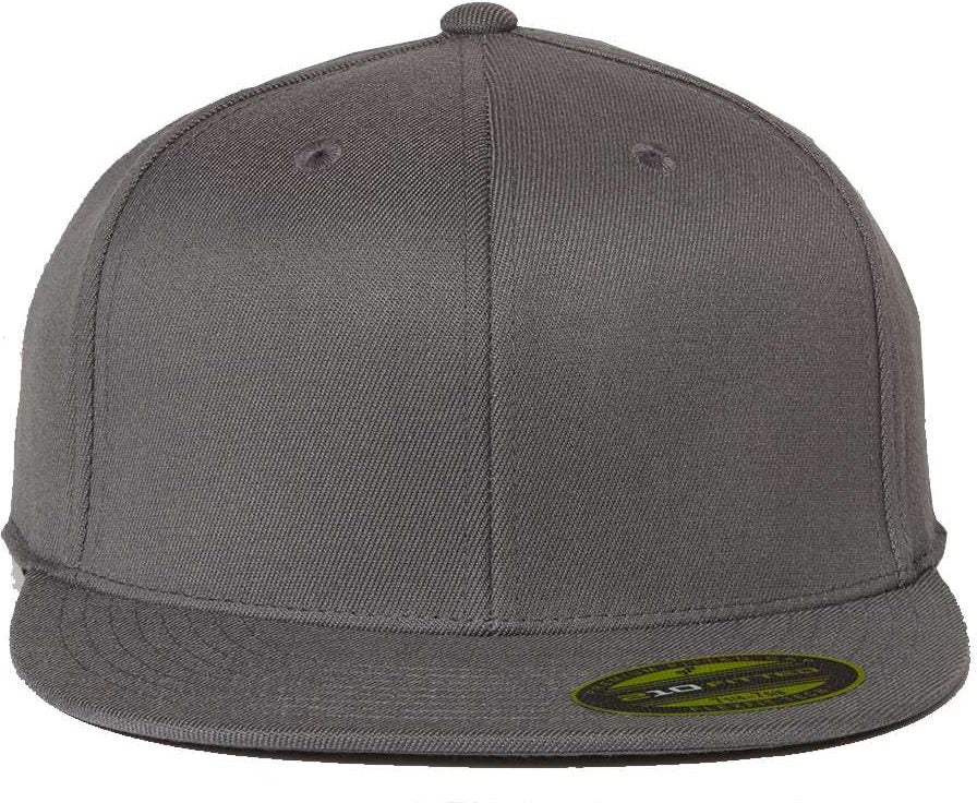 Front View of Dark Grey 210® Flat Bill Cap - 6210FF