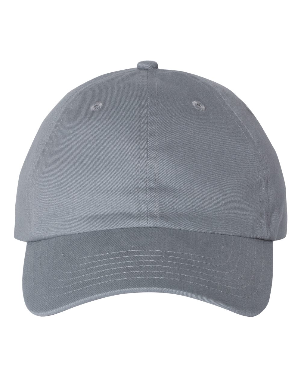 Front View of Dark Grey Brushed Twill Cap - VC200