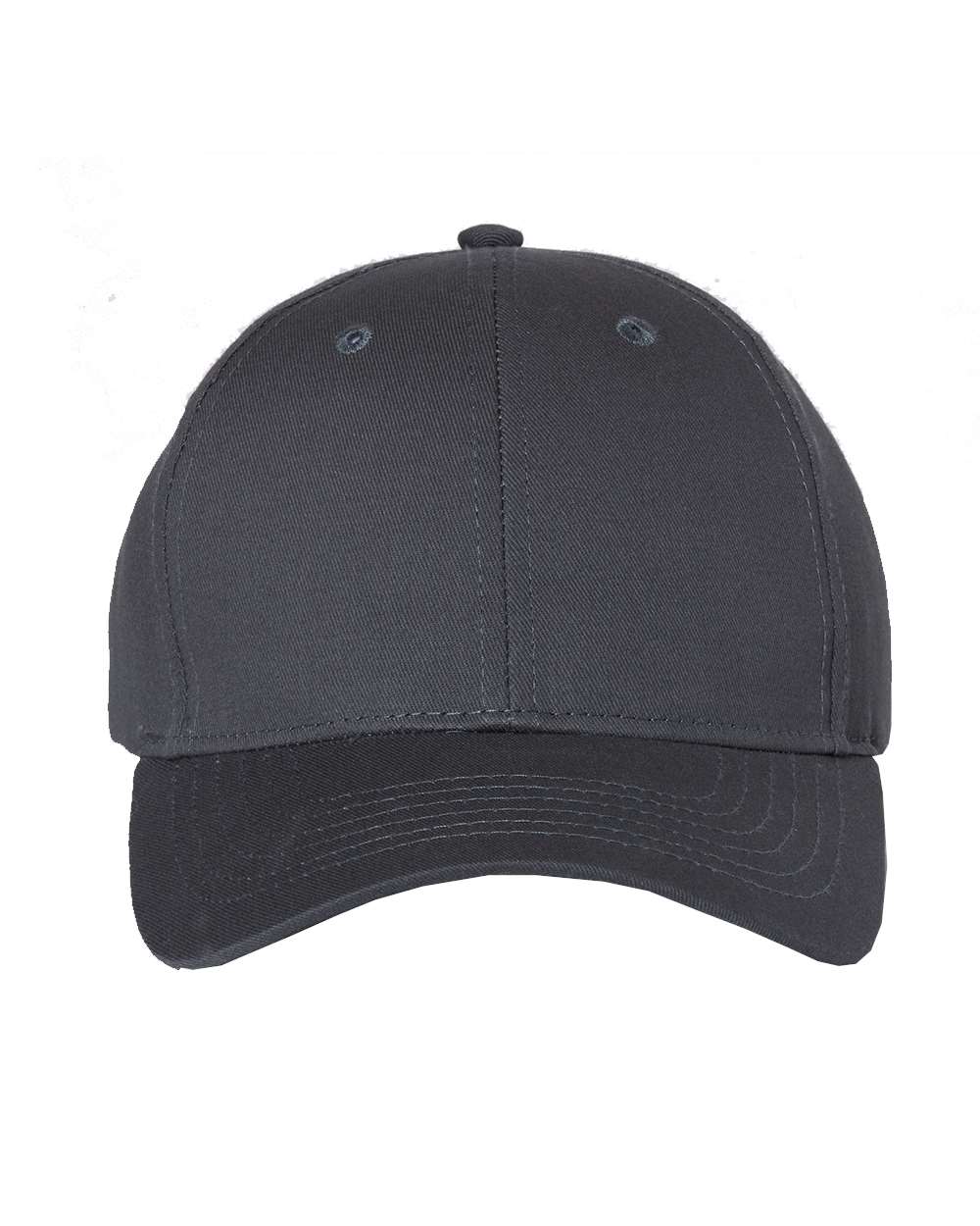 Front View of Dark Grey Cotton Twill Cap - 2260
