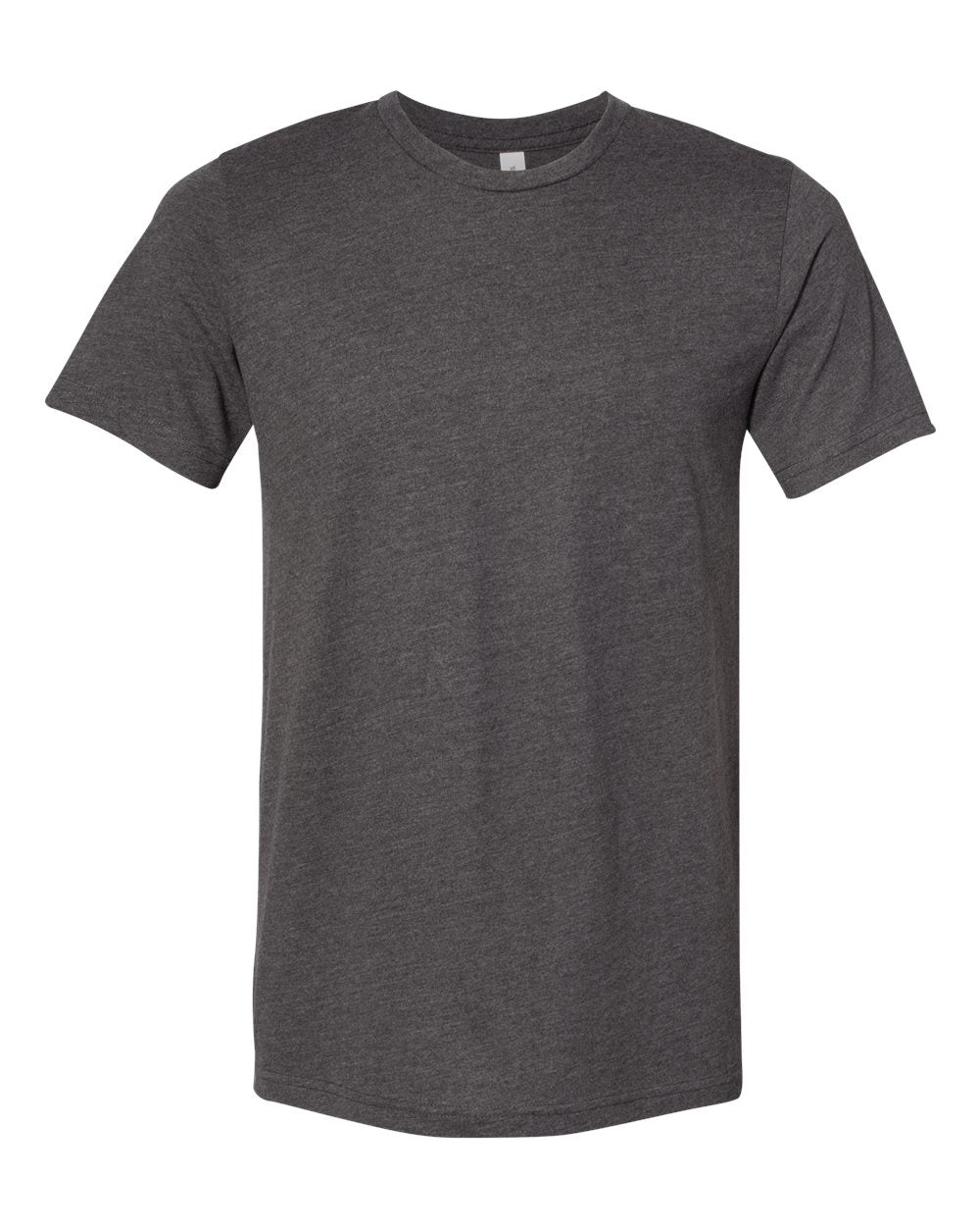 Front View of Dark Grey Heather Sueded Tee - 3301