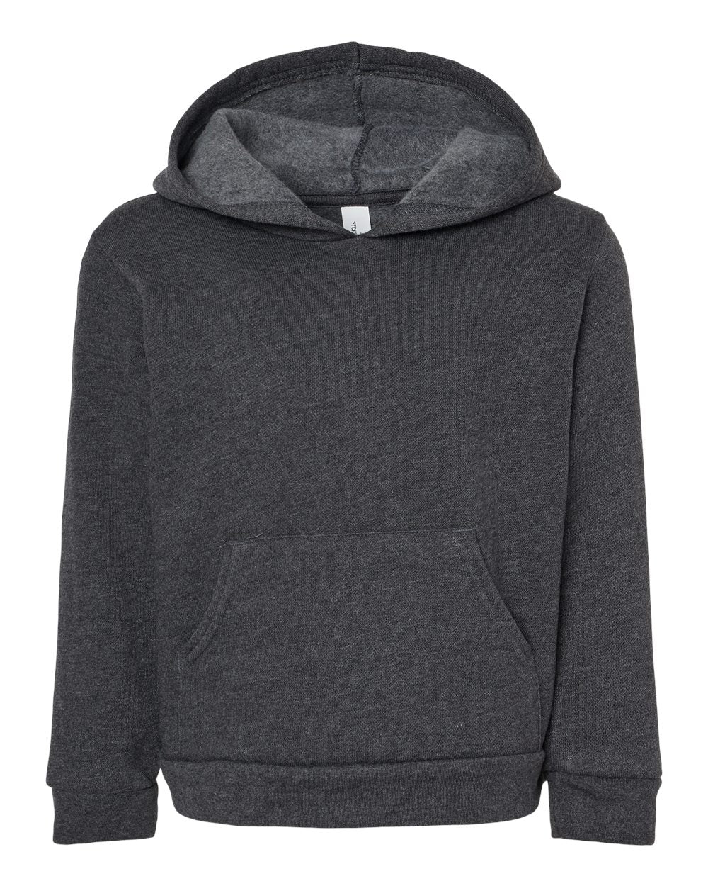 Front View of Dark Grey Heather Toddler Sponge Fleece Pullover Hoodie - 3719T