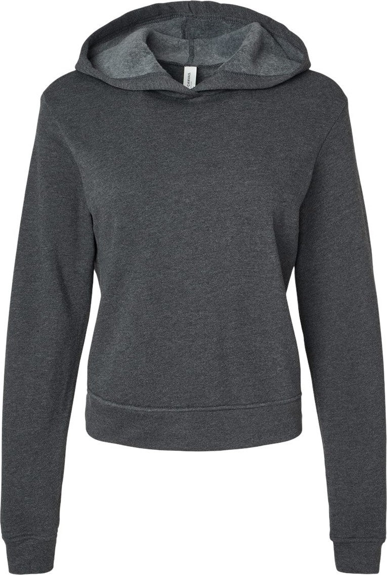 Front View of Dark Grey Heather Women's Classic Hoodie - 7519