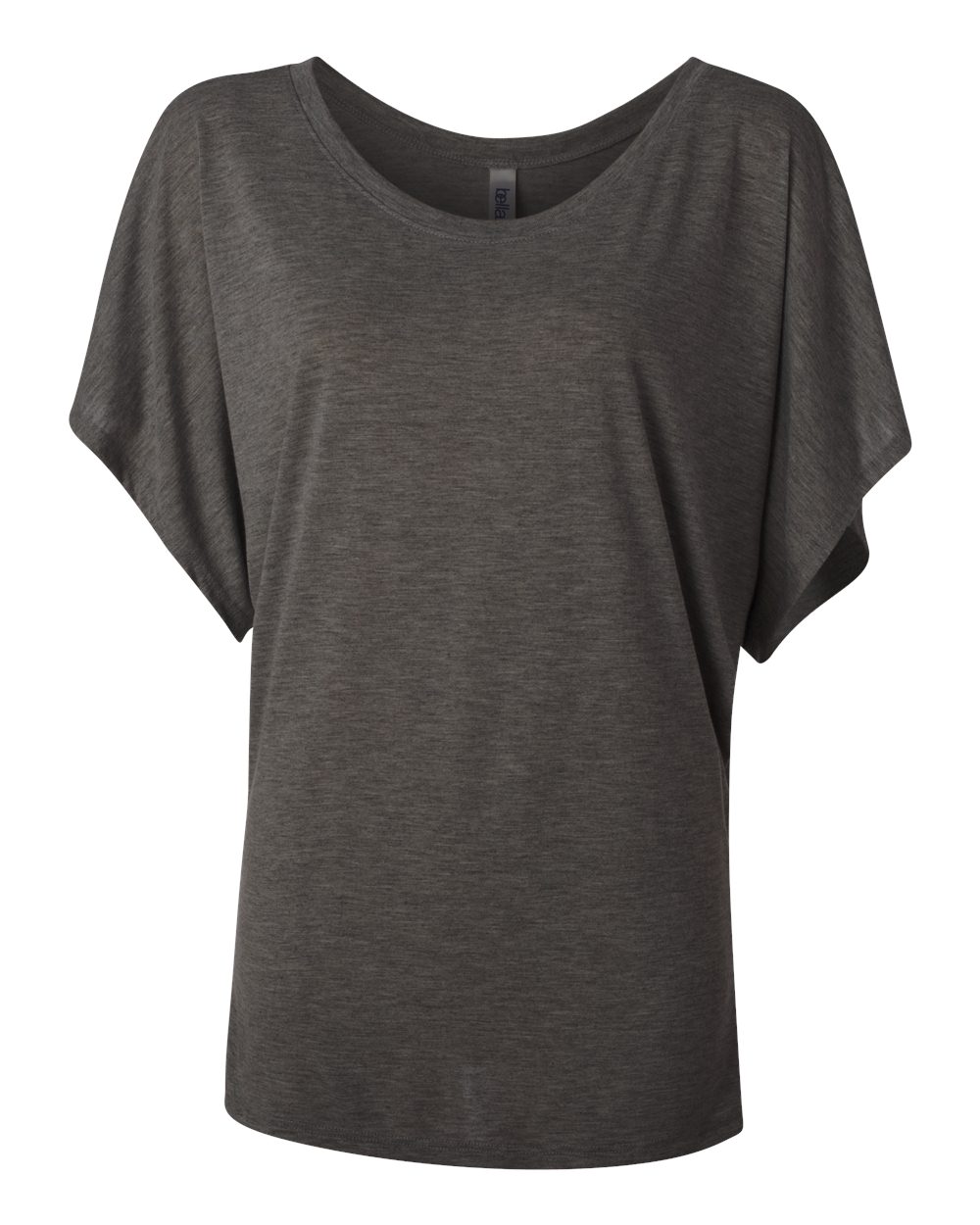 Dark Grey Heather Women’s Flowy Draped Dolman Tee - 8821