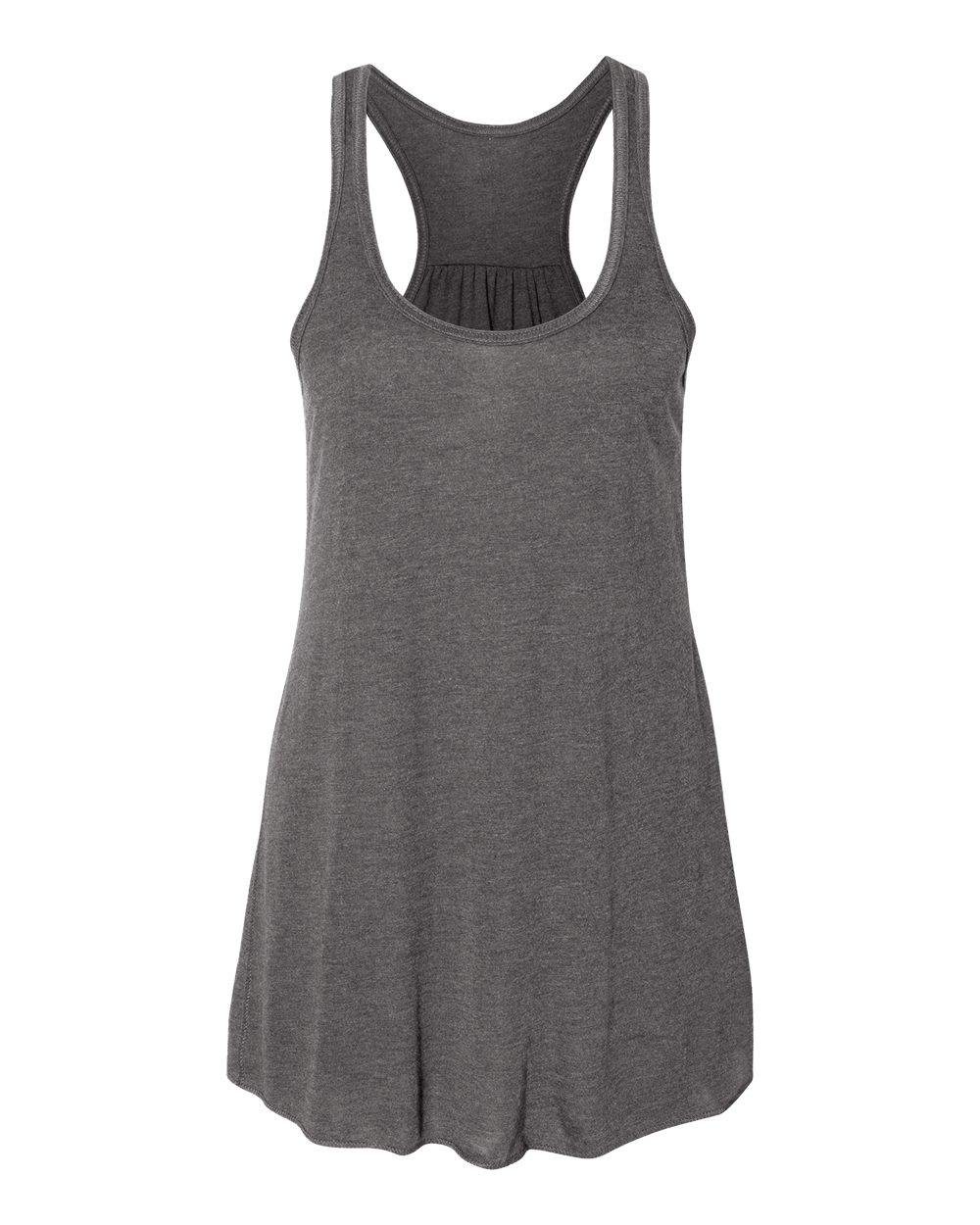 Dark Grey Heather Women's Flowy Racerback Tank - 8800