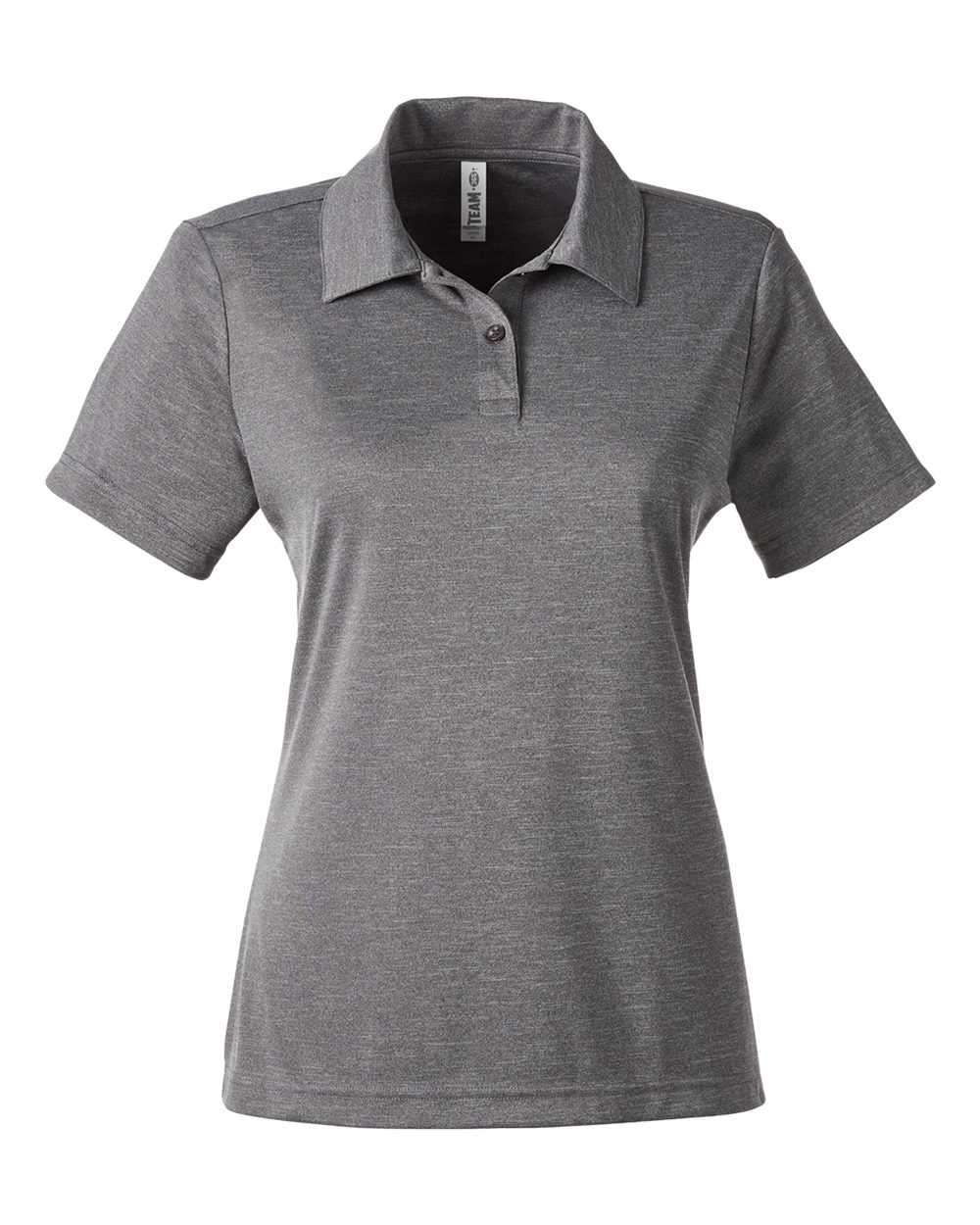Front View of Dark Grey Heather Women's Zone Sonic Heather Performance Polo - TT51HW