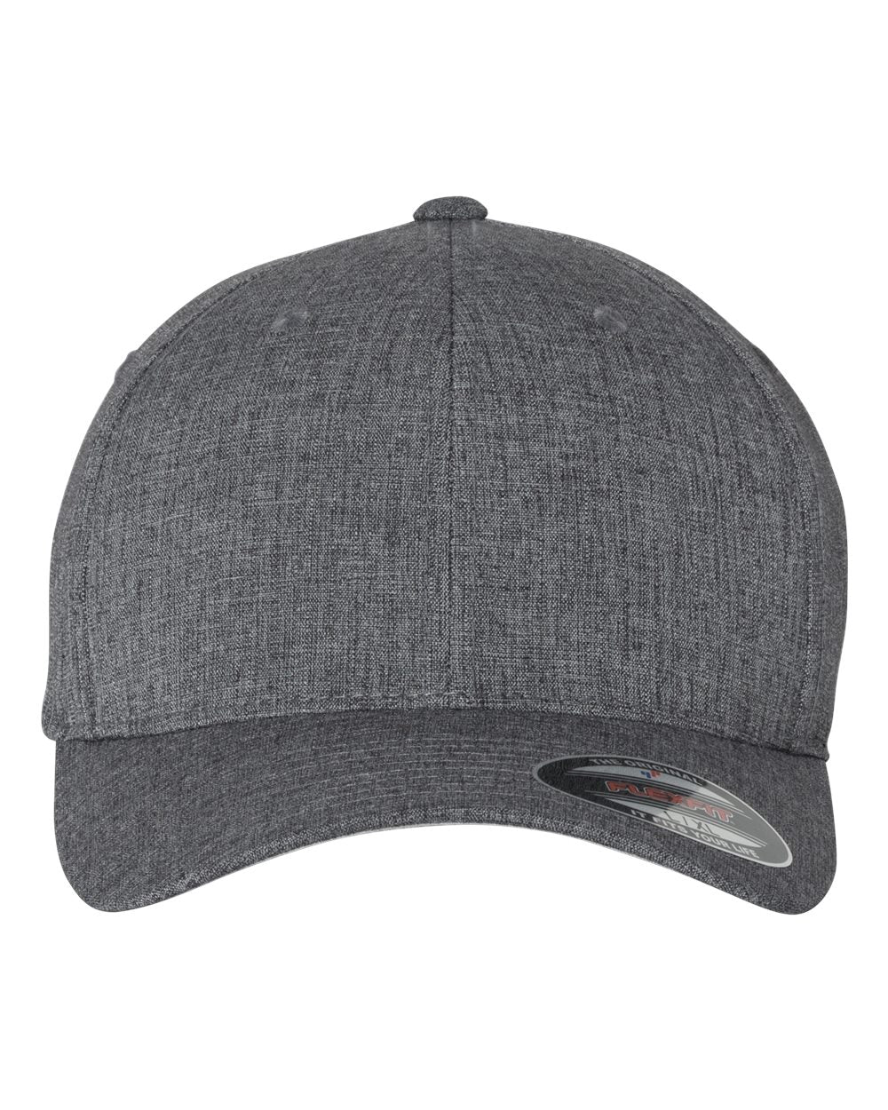 Front View of Dark Grey Heatherlight™ Mélange Cap - 6350