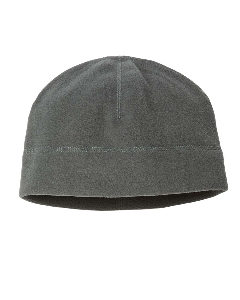 Front View of Dark Grey Sustainable Fleece Beanie - BIRK
