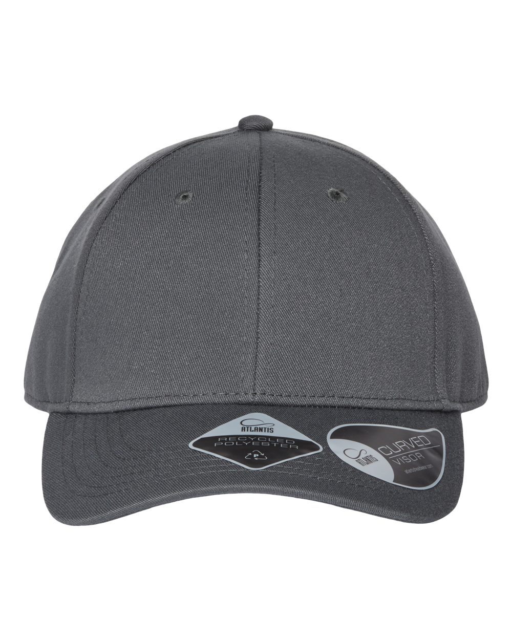 Front View of Dark Grey Sustainable Structured Cap - JOSHUA