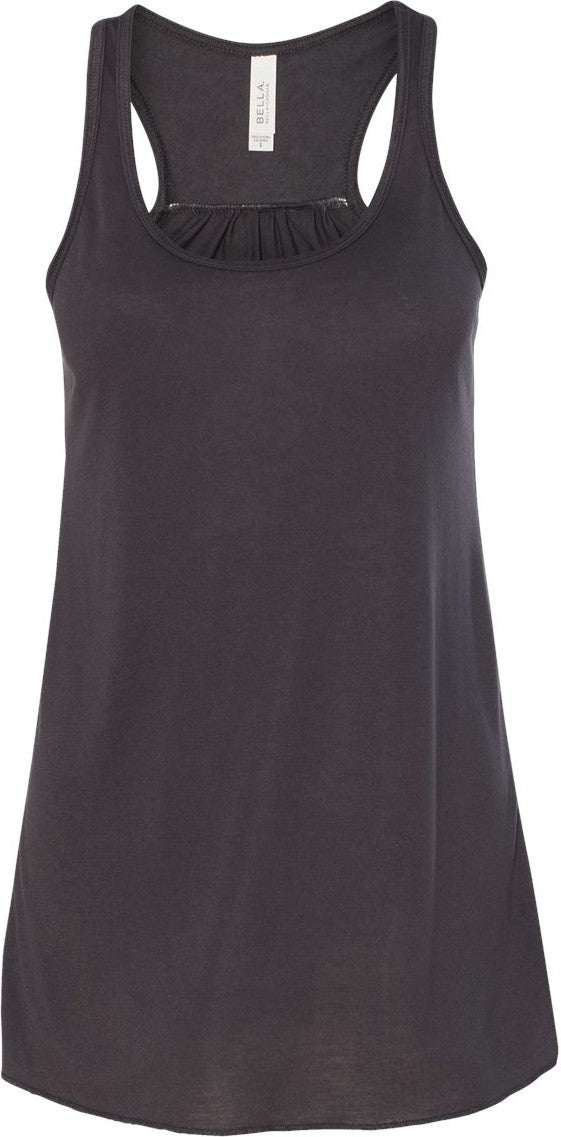 Dark Grey Women's Flowy Racerback Tank - 8800