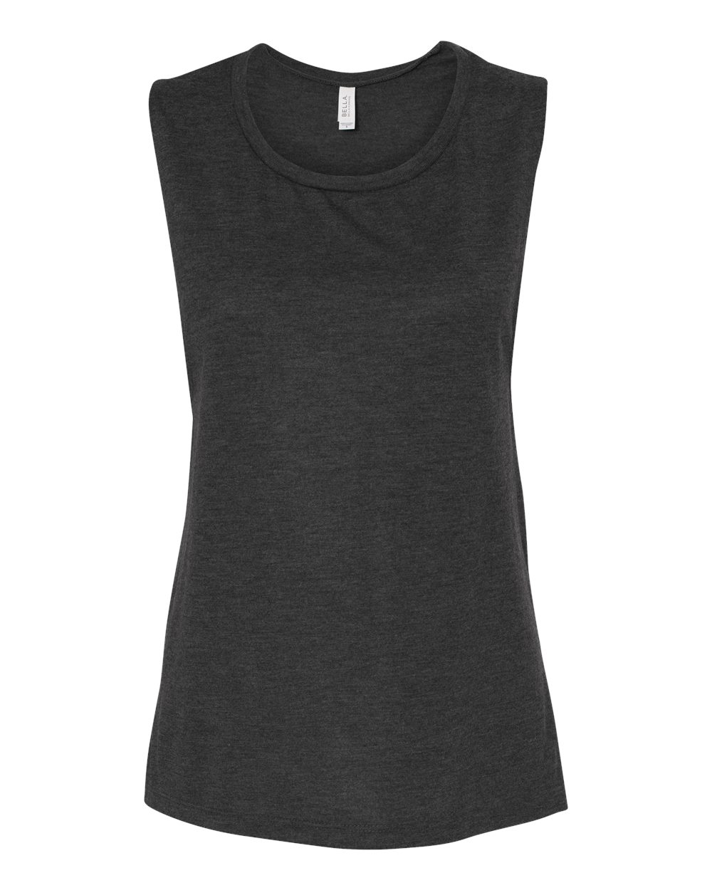 Dark Grey Women's Flowy Scoop Muscle Tank - 8803