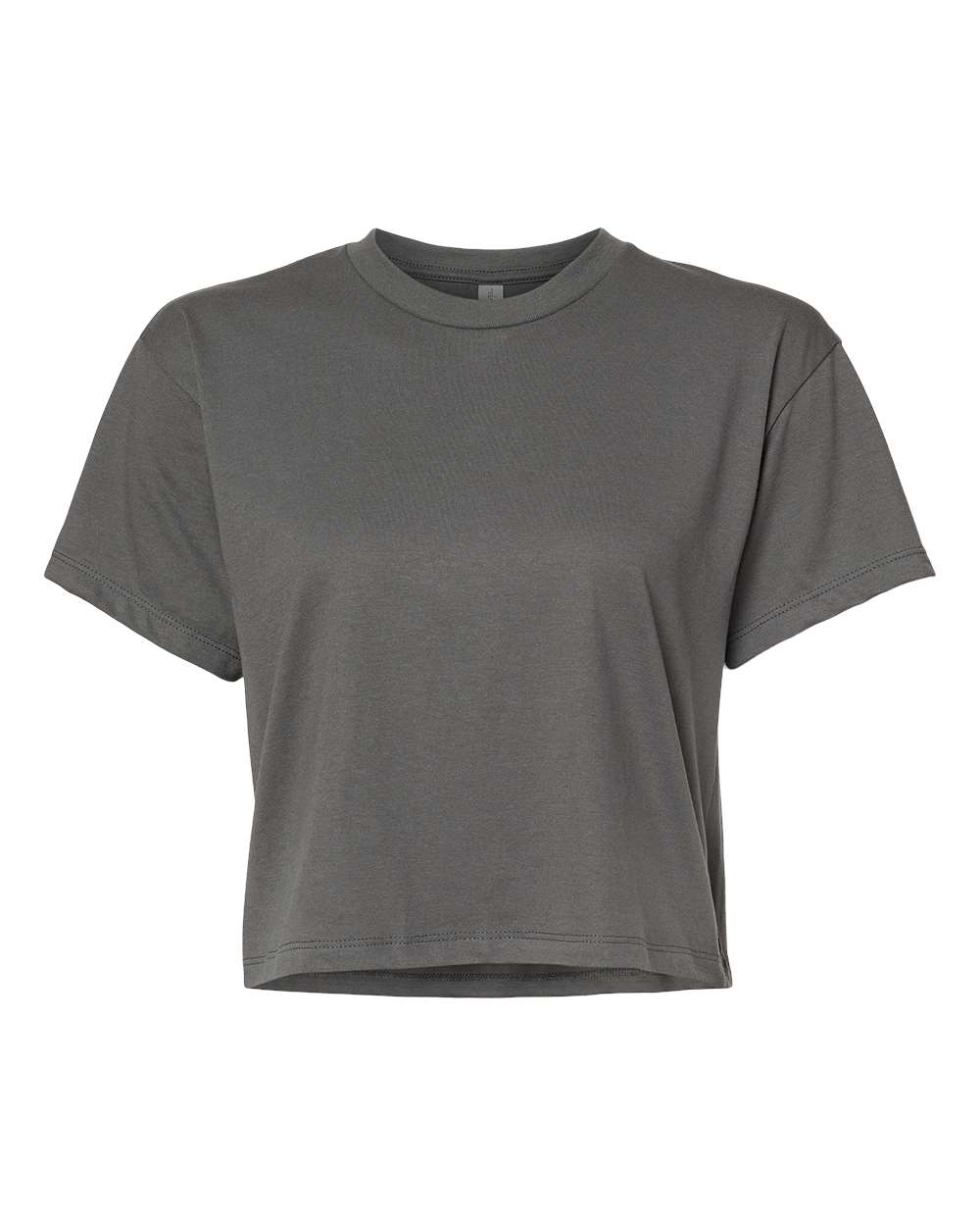 Front View of Dark Grey Women's Ideal Crop Top - 1580