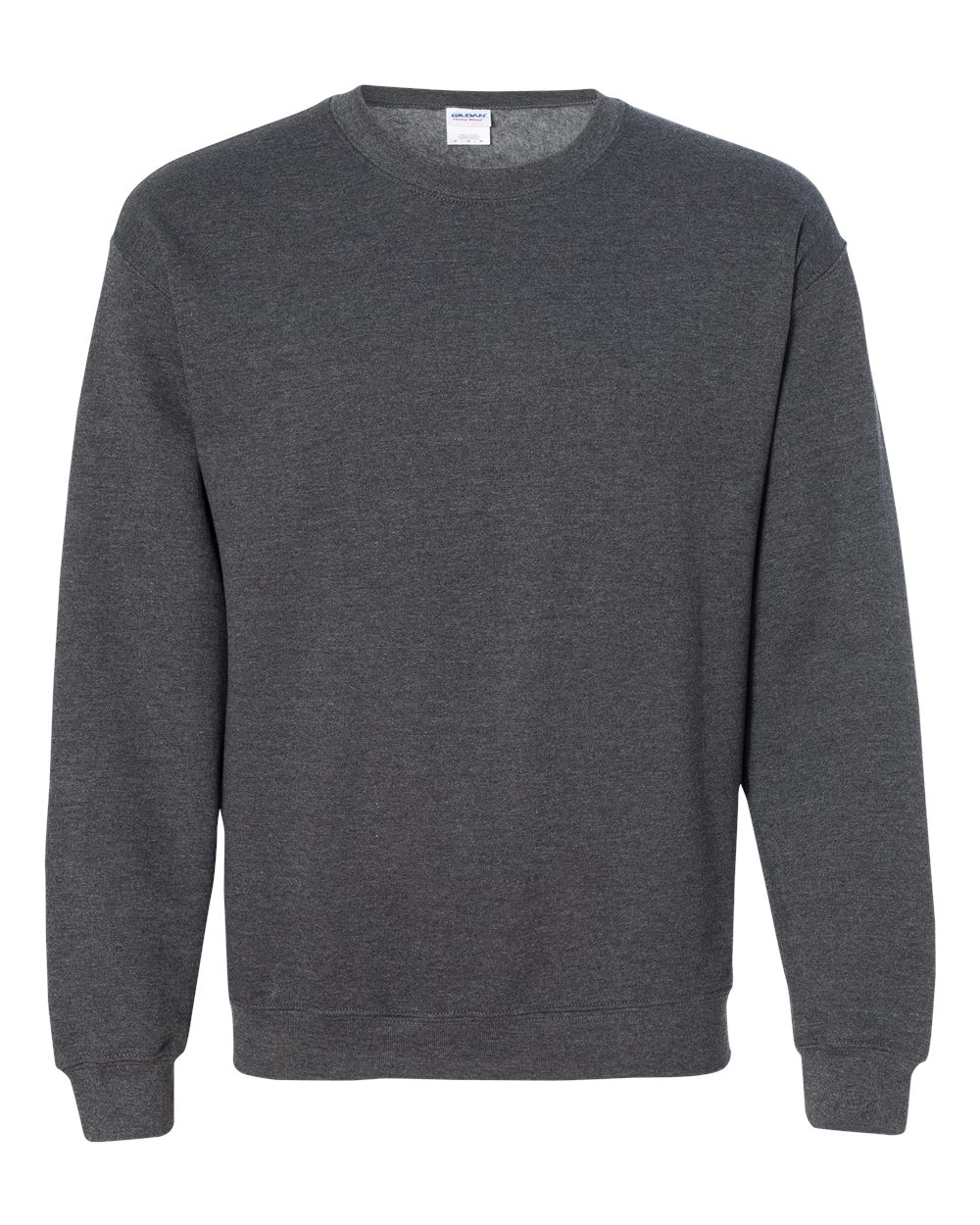 Front View of Dark Heather Heavy Blend™ Crewneck Sweatshirt - 18000