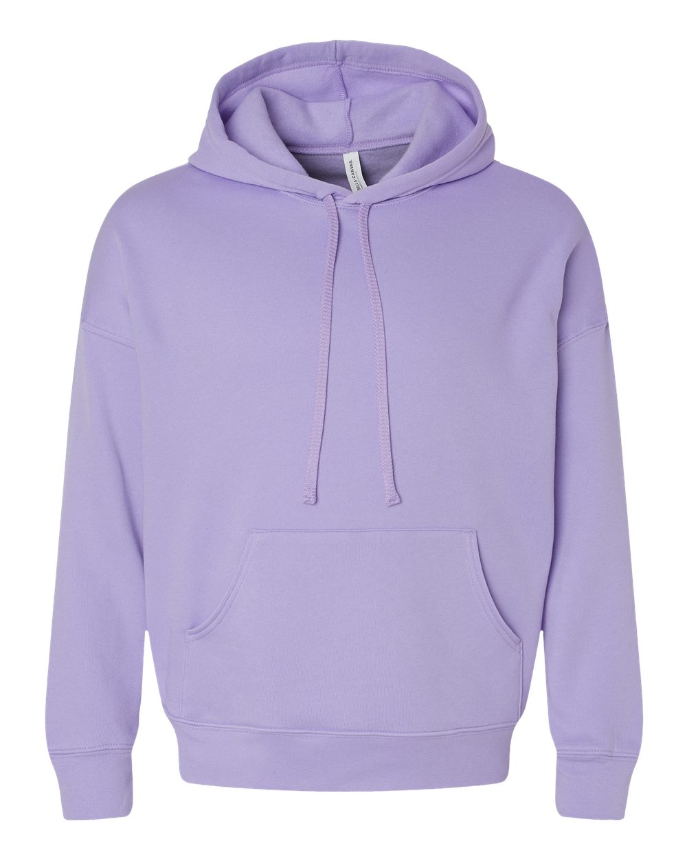 Front View of Dark Lavender Sponge Fleece Drop Shoulder Hoodie - 3729