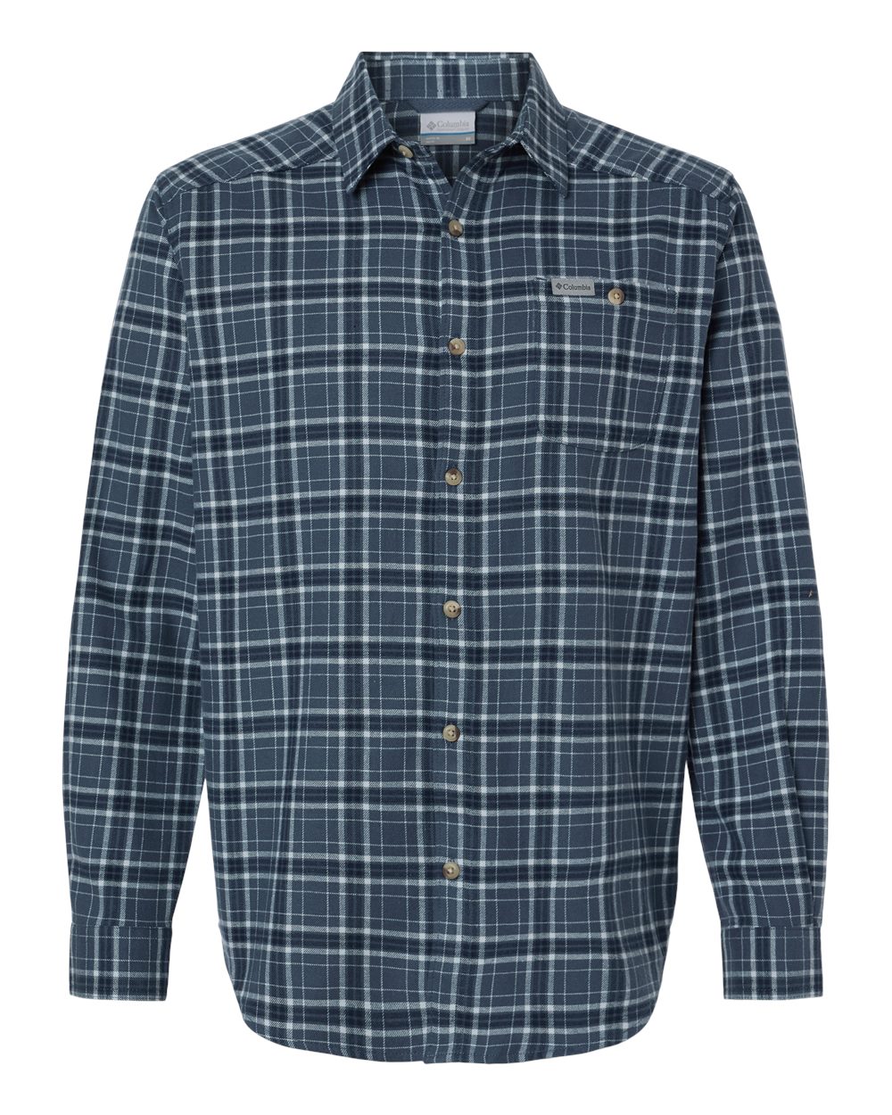 Front View of Dark Mountain Quad Check Men's Cornell Woods™ Flannel Shirt - 161795