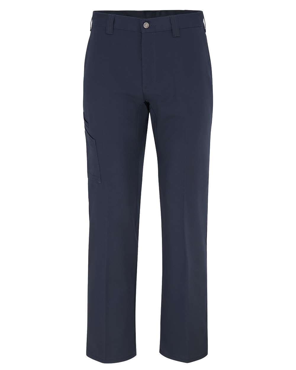 Front View of Dark Navy - 37 Unhemmed Temp IQ Cooling Shop Pants - LP68
