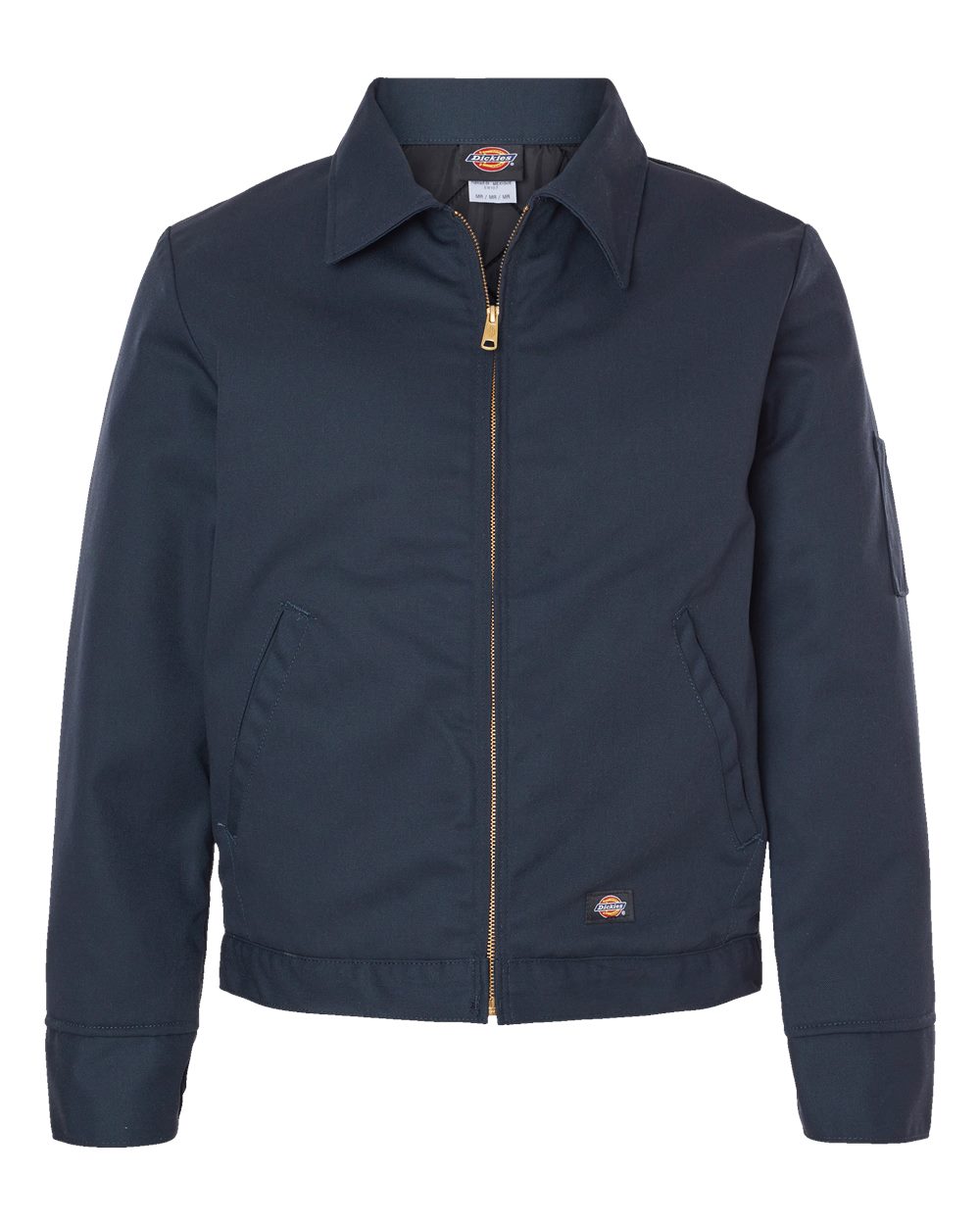Front View of Dark Navy Insulated Industrial Eisenhower Jacket - TJ55