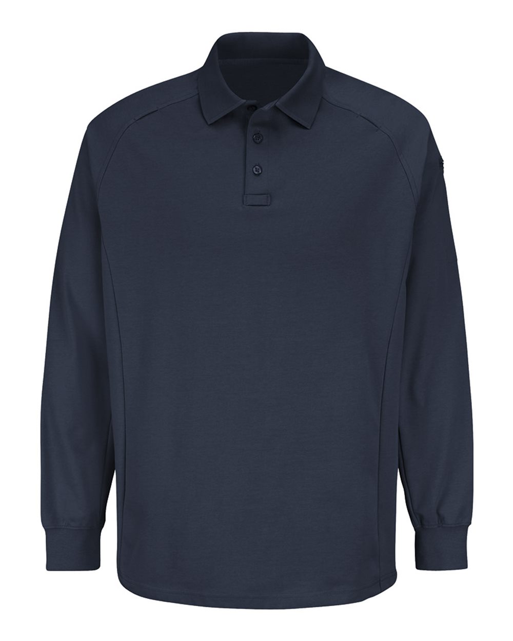 Front View of Dark Navy Long Sleeve Special Ops Polo - HS5127