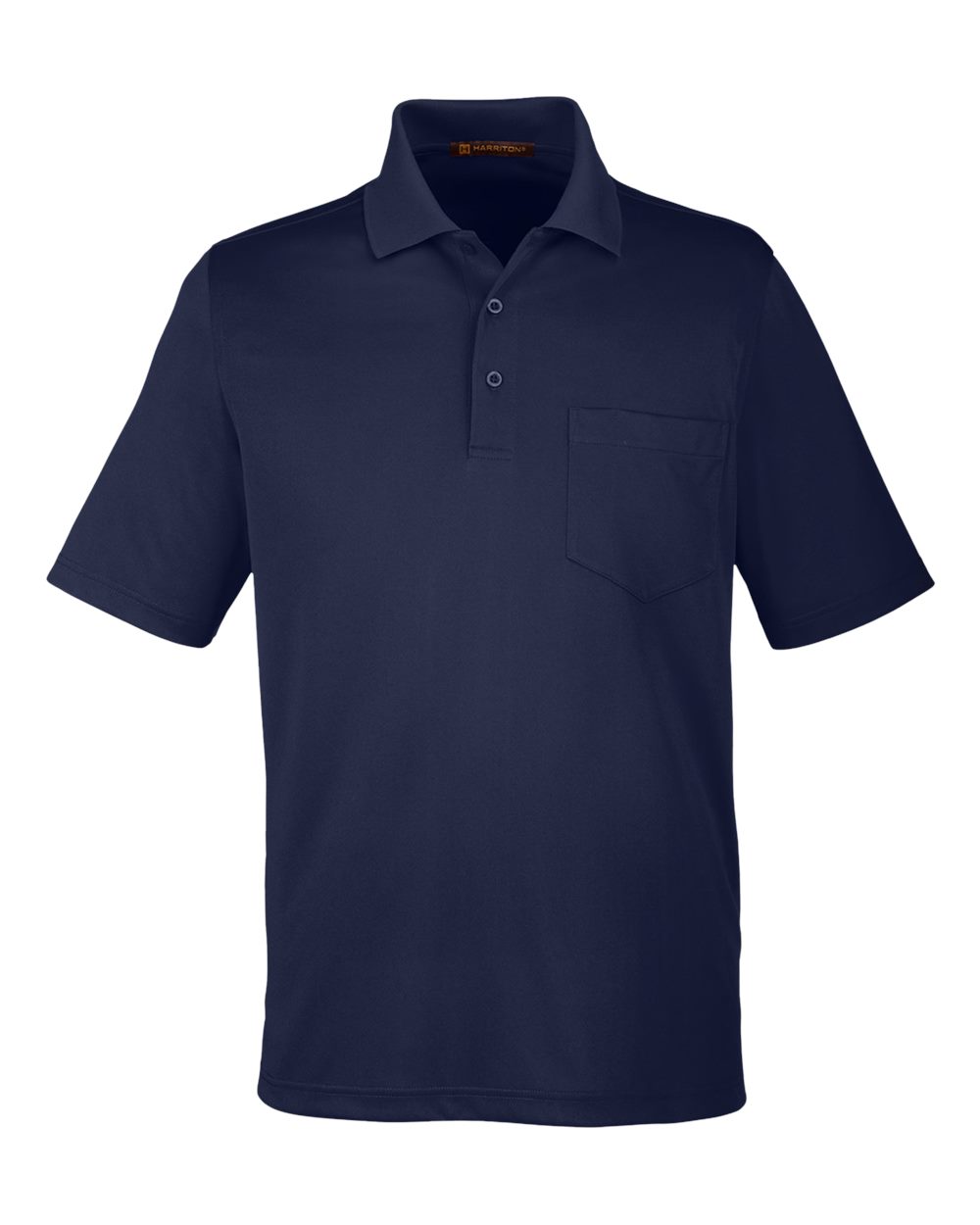 Front View of Dark Navy Men's Advantage Snag Protection Plus IL Pocket Polo - M348P