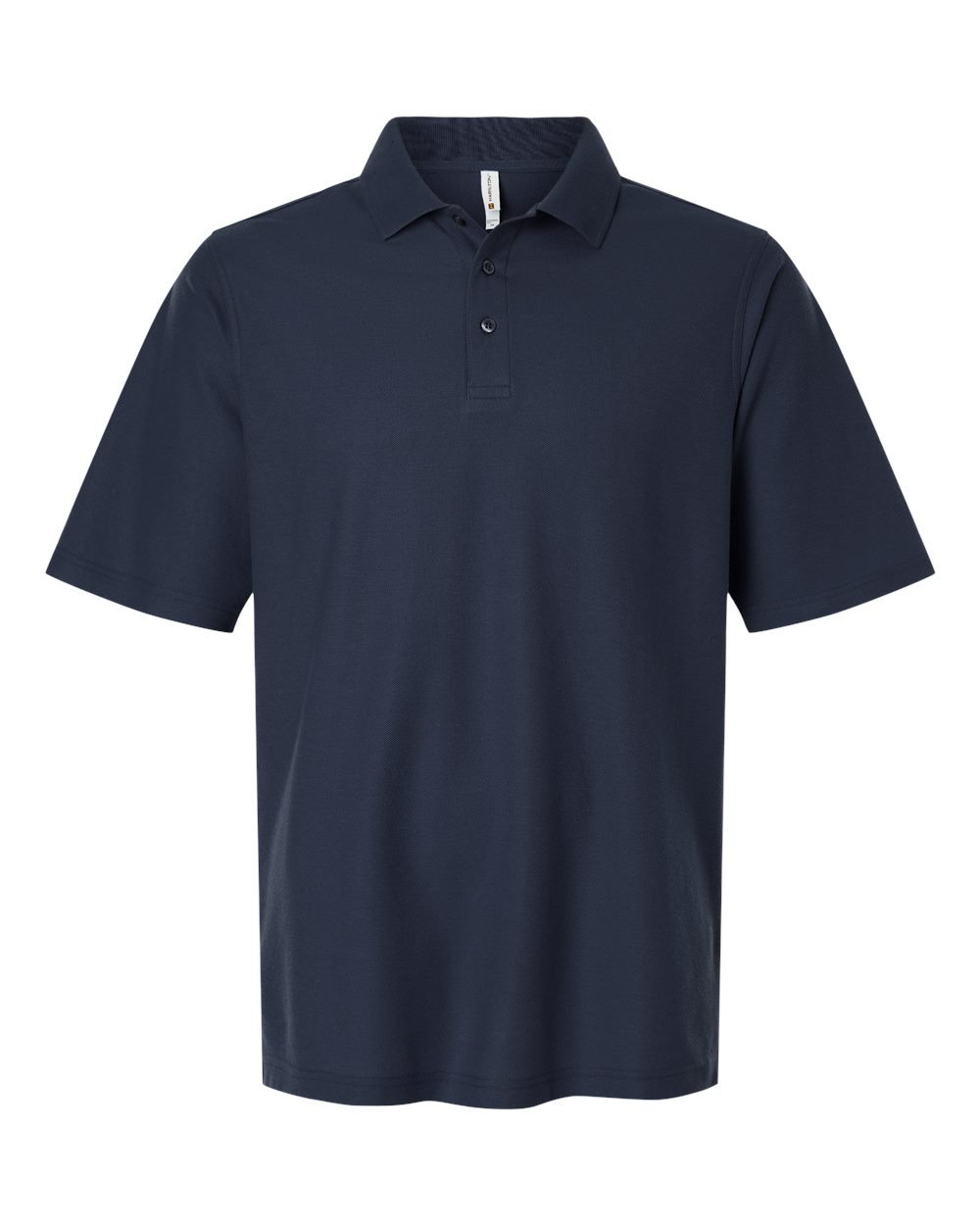 Front View of Dark Navy Men's Maverick CVC Pique Polo - M105
