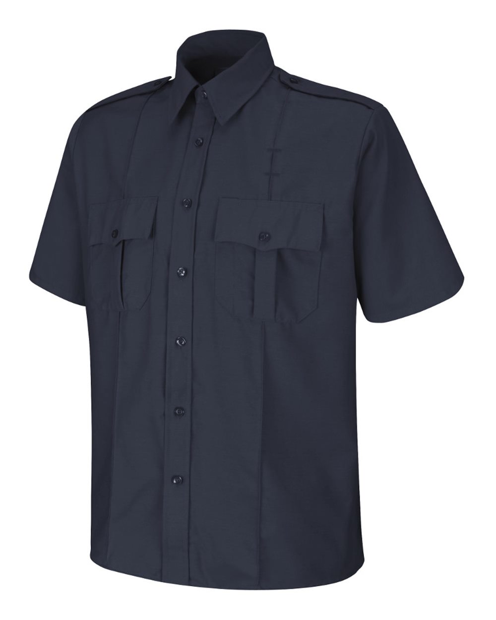 Front View of Dark Navy Security Shirt - SP46