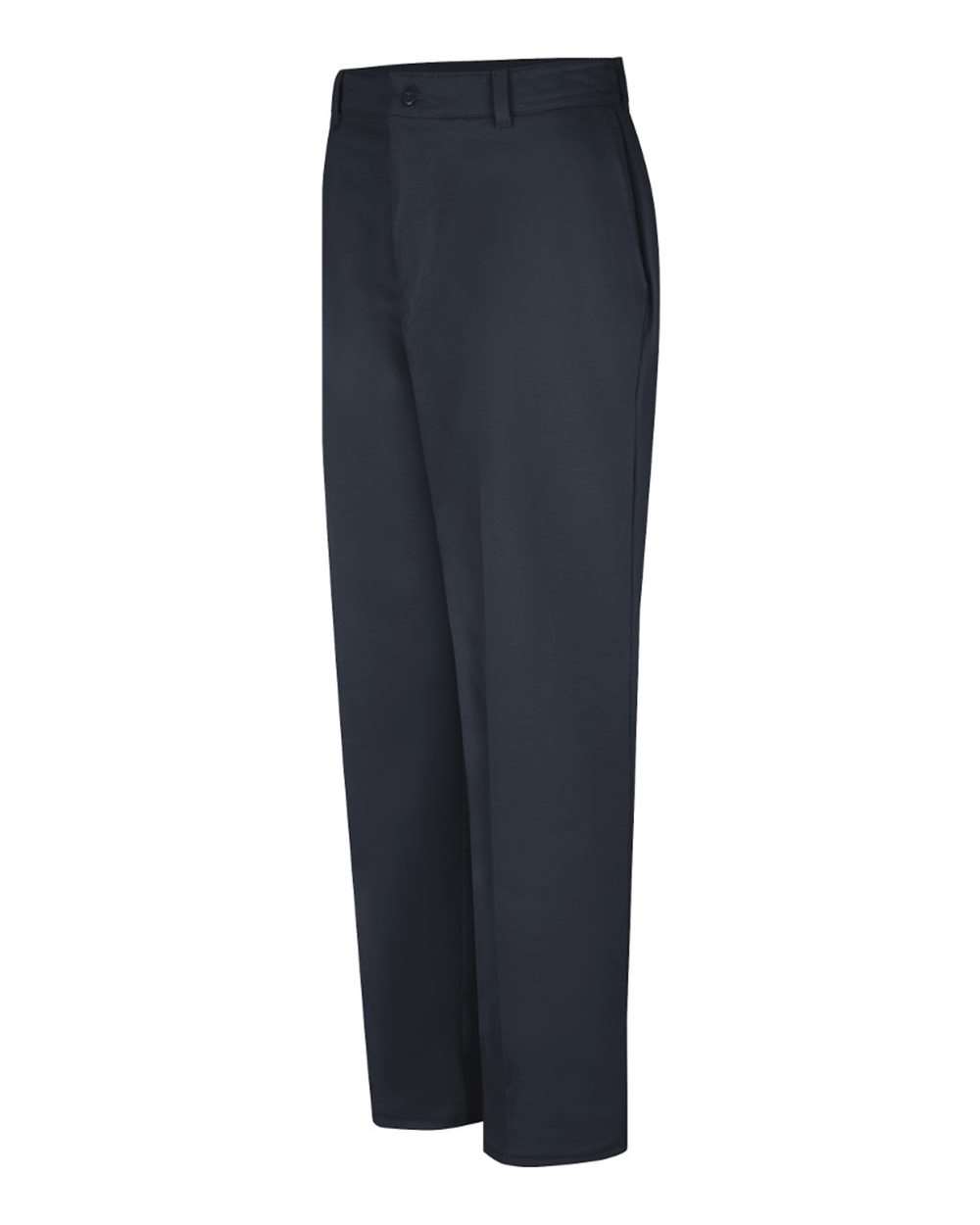 Front View of Dark Navy - Unhemmed Wrinkle-Resistant Cotton Work Pants Odd Waist Sizes - PC20ODD