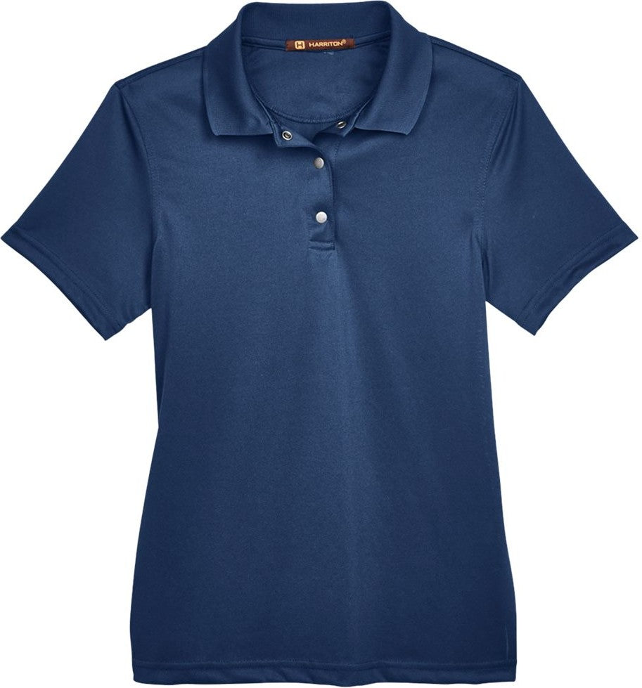 Front View of Dark Navy Women's Advantage Snag Protection Plus IL Snap Placket Polo - M345W