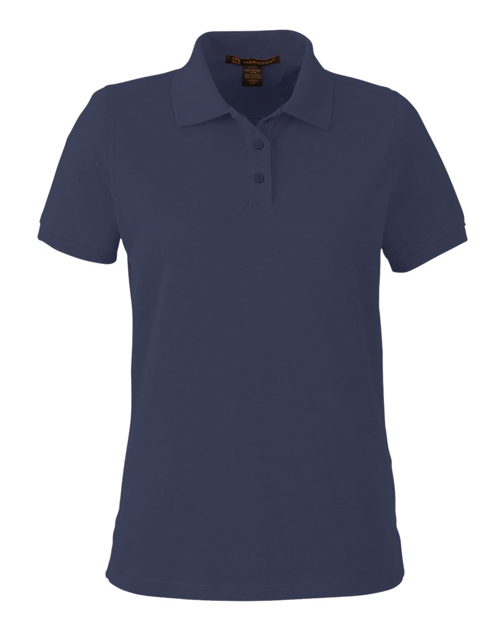 Front View of Dark Navy Women&#39;s Valiant Cotton Snag Protect Polo - M205W