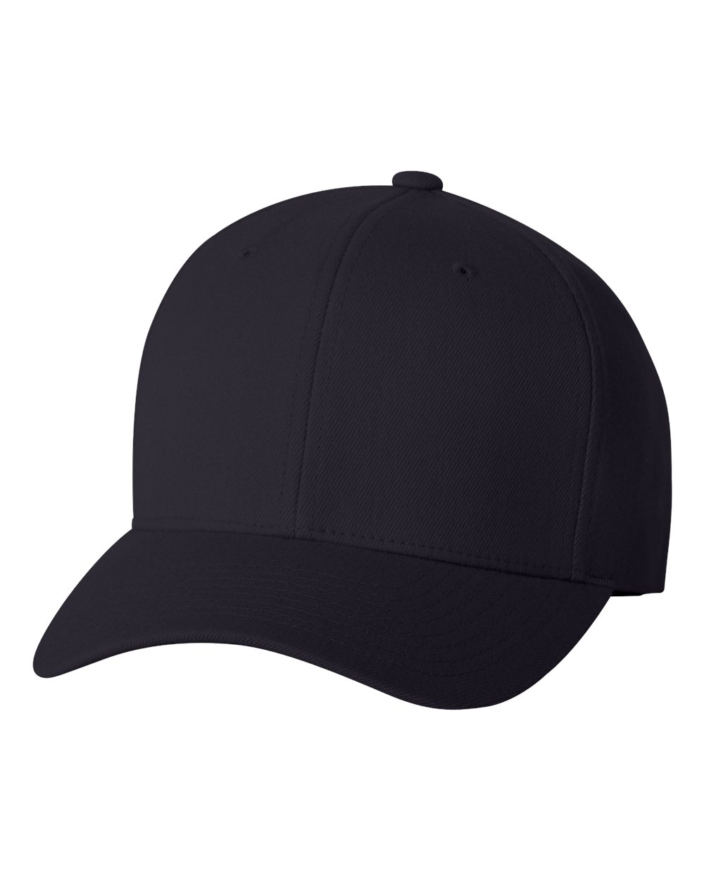 Front View of Dark Navy Wool-Blend Cap - 6477