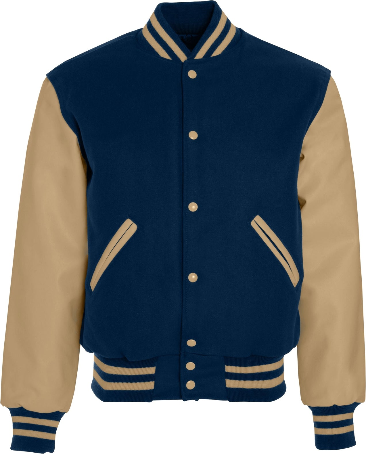 DARK NAVY/CREAM AWARD WOOL JACKET